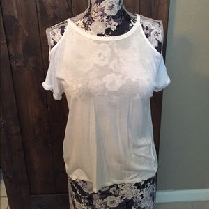 BCBG Maxazria cold shoulder shirt